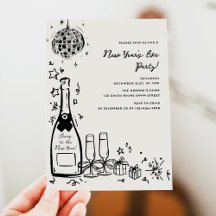 Modern Hand Drawn New Year's Eve Party