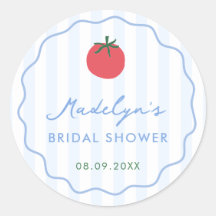 Modern Hand-Drawn Tomato Bridal Shower Favour