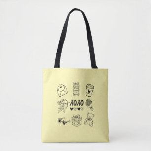 Modern Hand-Drawn Valentine Icons  Tote Bag