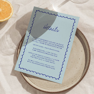 Modern Hand-Drawn Wedding Detail Card