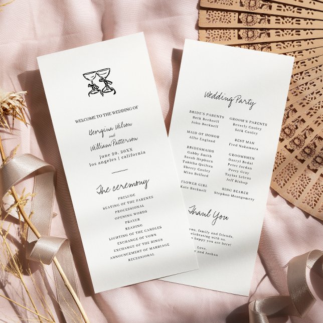 Modern Hand Drawn Wedding Flat Program (Creator Uploaded)