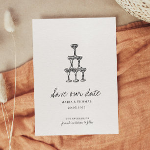 Modern Hand Drawn Wedding Save the Date