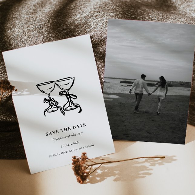 Modern Hand Drawn Wedding Save the Date (Creator Uploaded)