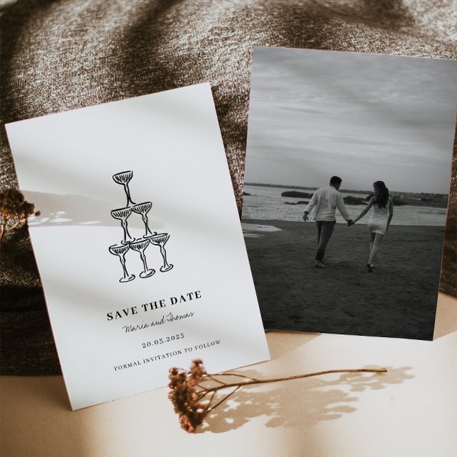 Modern Hand Drawn Wedding Save the Date (Creator Uploaded)