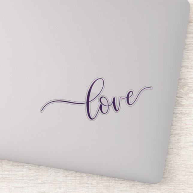 Modern, Hand Lettered Typography "Love" (Detail)