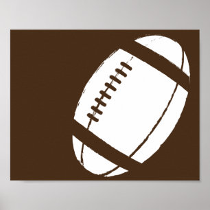 Modern Hand Painted Football Art - 1 of 6 Poster