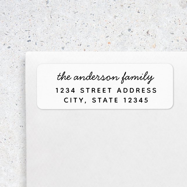 Modern Hand Script Family Return Address Label (Creator Uploaded)