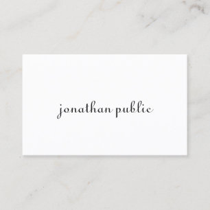 Modern Hand Script Minimalist Template Elegant Business Card