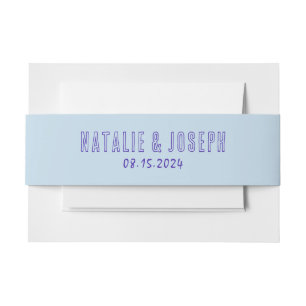 Modern Hand-Written Colourful Bold Retro Wedding Invitation Belly Band