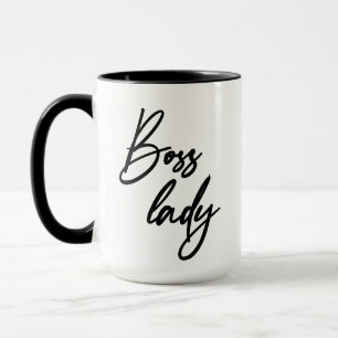 Modern handlettering script Boss Lady  Mug