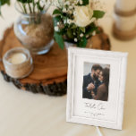 Modern Handlettering Script Custom photo wedding Table Number<br><div class="desc">Add personality to table numbers by using favourite photos for each table to see. Customise each image and think about the guests that will be sitting around the table, an instant conversation starter for your wedding attendees. Featuring a handlettering script that's customisable. Personalise with the bride and groom's names and...</div>