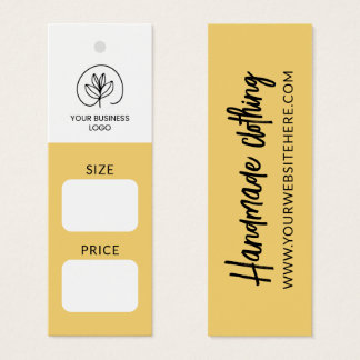 Modern Handmade Clothing Size & Price Tag