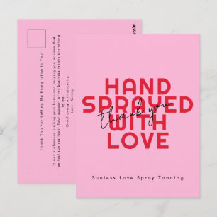 Modern handmade with love thank you Postcard