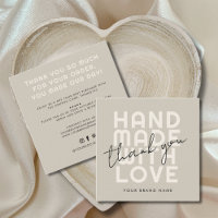 Modern handmade with love thank you