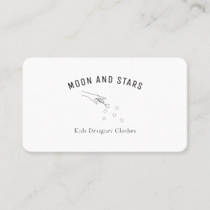 Modern, hands with magic wand and stars, business card