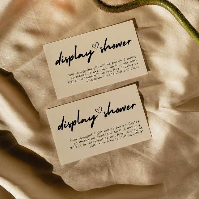 Modern Handwriting Bridal Display Shower Enclosure Card (Creator Uploaded)