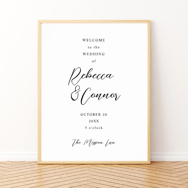 Modern Handwriting Couples Wedding Welcome Poster (Creator Uploaded)