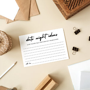 Modern Handwriting Date Jar Date Night Ideas Advice Card
