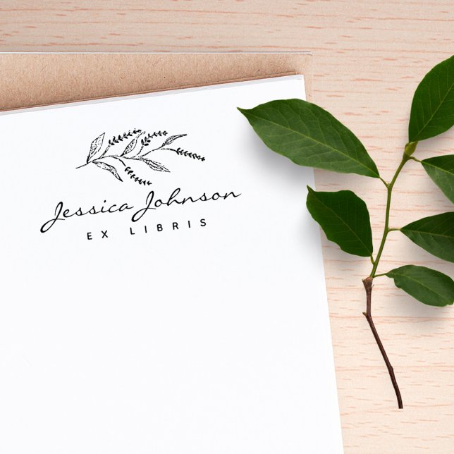 Modern Handwriting Lavender Custom Ex Libris Books Rubber Stamp (Modern Handwriting Lavender Custom Ex Libris Books Rubber Stamp)