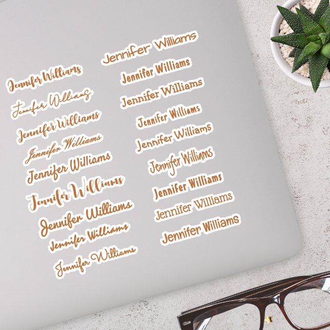 Modern Handwriting Name (18 Styles) - Bronze (Creator Uploaded)