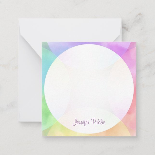 Modern Handwriting Name Script Monogram Template (Front)