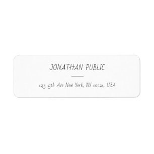 Modern Handwriting Personalised Template Return Address Label