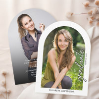 Modern Handwriting Script Photo Arched Graduation