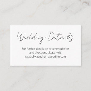 Modern Handwriting Style Website Enclosure Card
