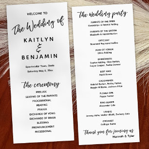 Modern Handwriting Typography Simple White Program