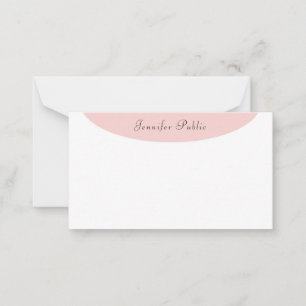 Modern Handwritten Blush Pink White Template