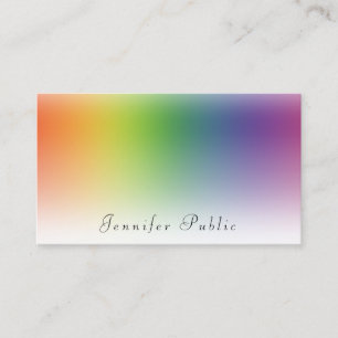 Modern Handwritten Colourful Template Beauty Salon Business Card