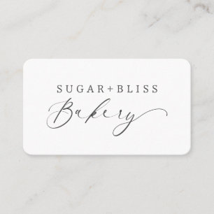 Modern Handwritten Elegant Script Bakery Business Card