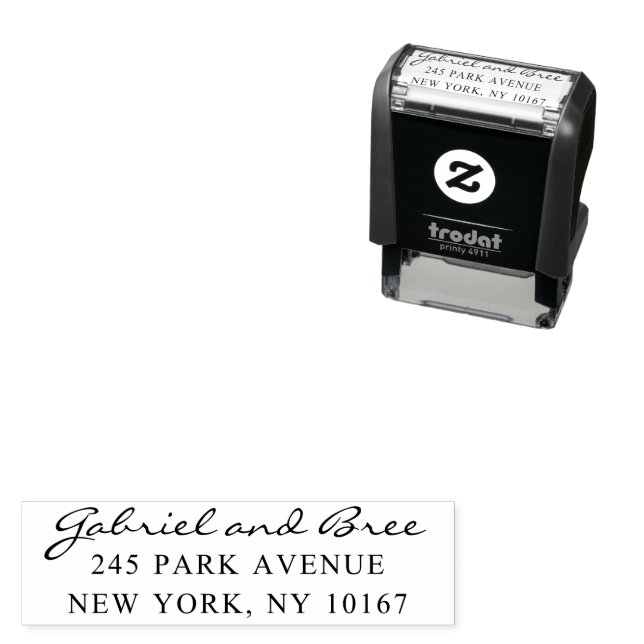 Modern Handwritten Font, Housewarming Gift, Person Self-inking Stamp (In Situ)