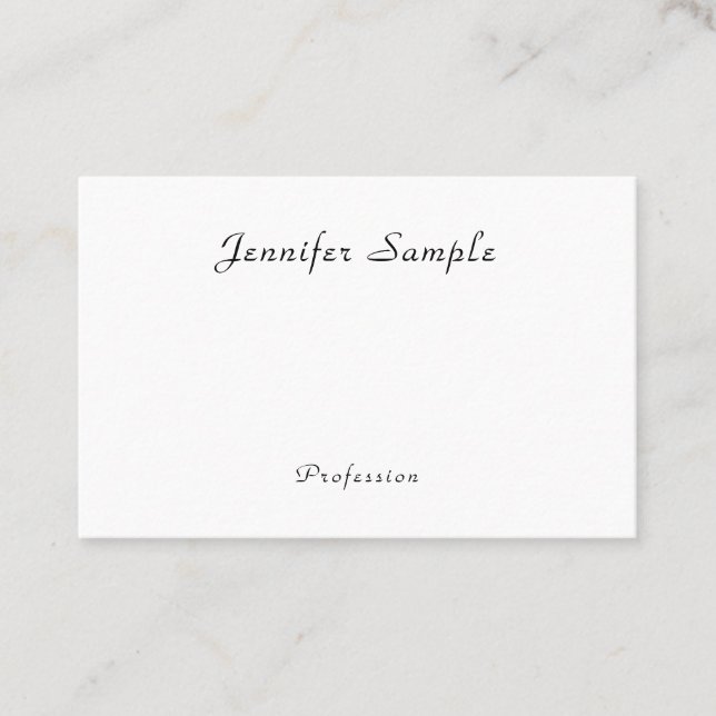 Modern Handwritten Name Minimalist Template Business Card (Front)