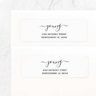 Modern Handwritten Name & Return Address 08a. Label