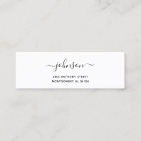 Modern Handwritten Name & Return Address 08b.