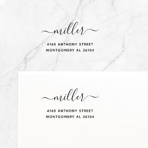 Modern Handwritten Name & Return Address 08d. Self-inking Stamp