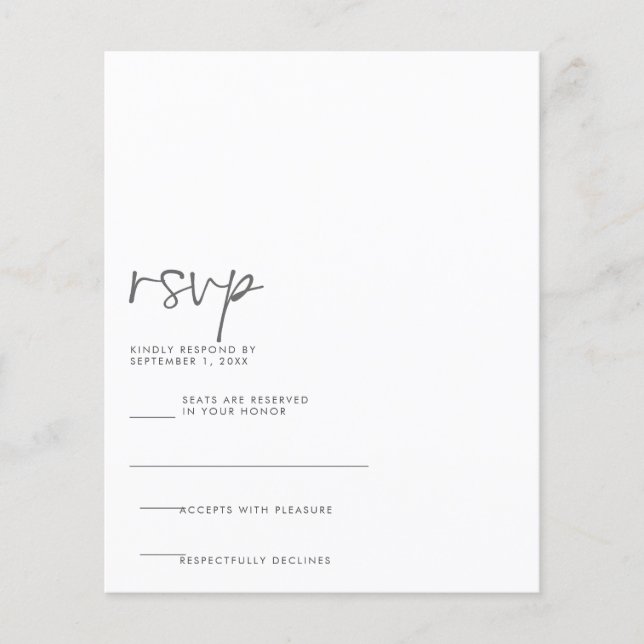 Modern Handwritten RSVP Card (Front)