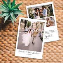 Modern Handwritten Script & 4 Photos Wedding