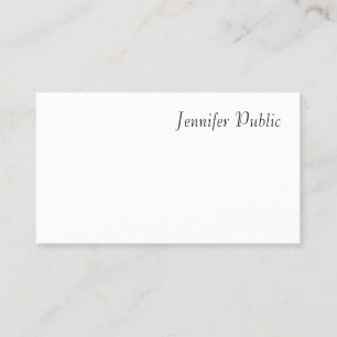 Modern Handwritten Script Elegant Minimal Template Business Card