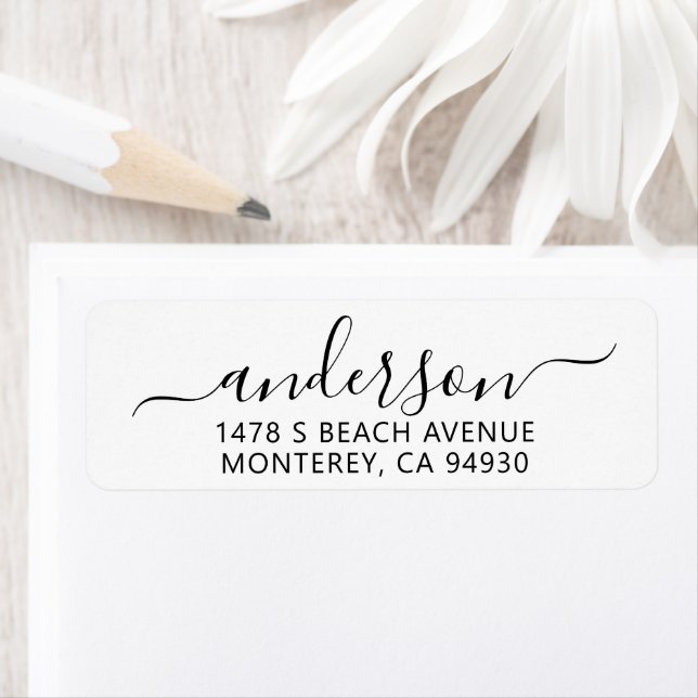 Modern Handwritten Script Family Address Label Return Address Label (Insitu)