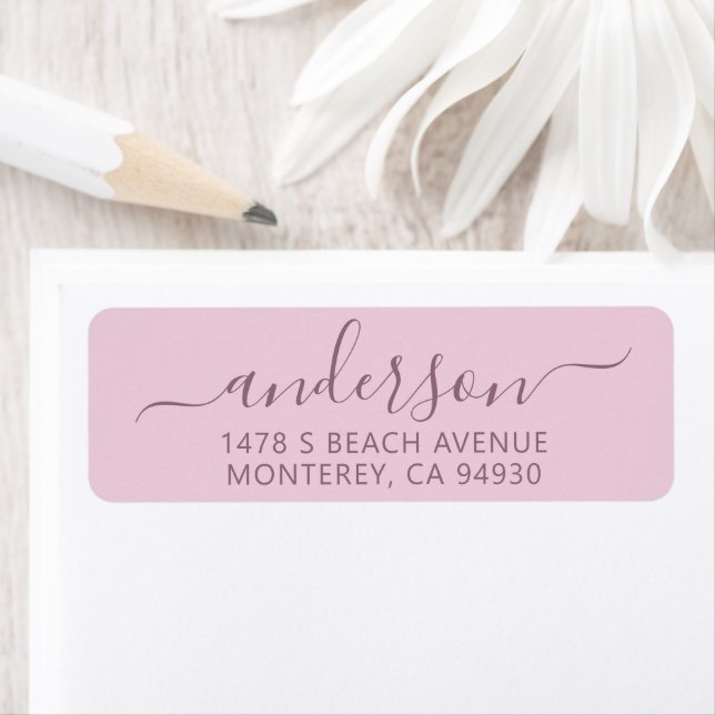 Modern Handwritten Script Family Address Label Return Address Label (Insitu)