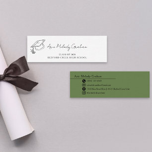 Modern Handwritten Script Graduate Name Card