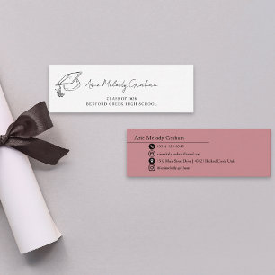 Modern Handwritten Script Graduate Name Card