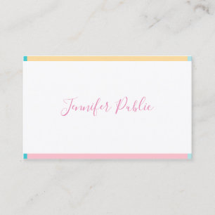 Modern Handwritten Script Minimalist Template Business Card