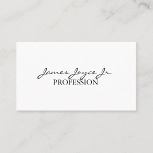 Modern Handwritten Stylish Custom Text Minimal Business Card