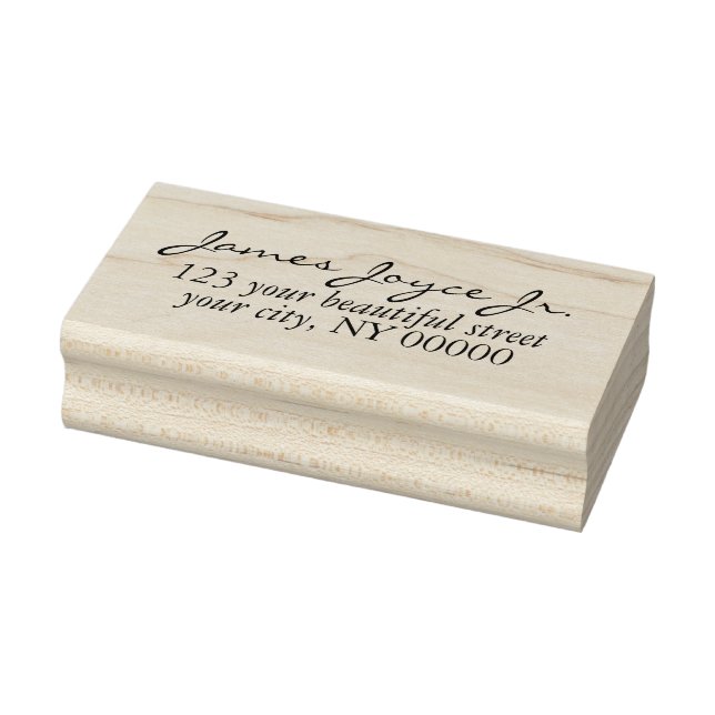 Modern Handwritten Stylish Return Address Rubber Stamp (Stamp)