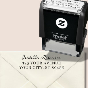 Modern Handwritten Stylish Return Address Self-inking Stamp