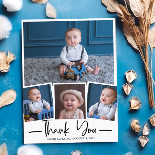 Modern Handwritten Thank You Photo Collage