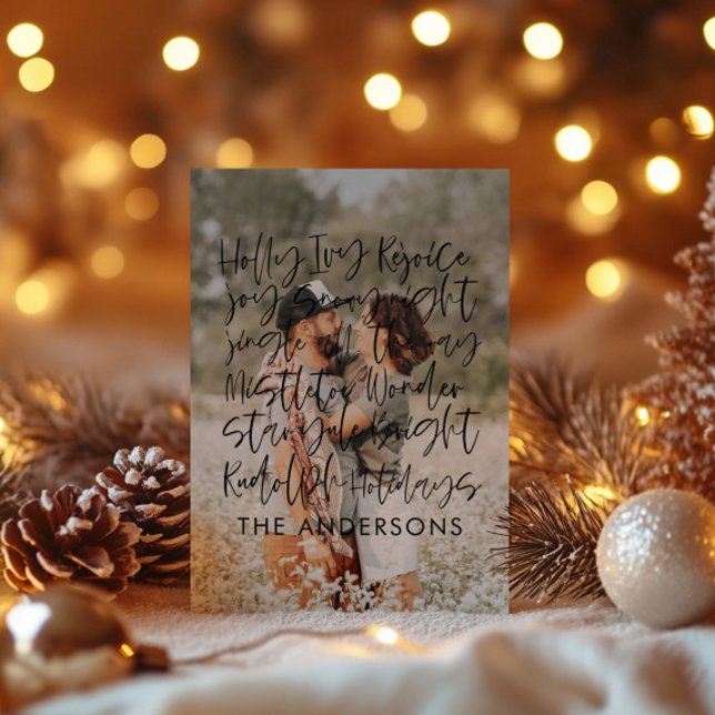 Modern Handwritten typography Holiday Photo Cards (Creator Uploaded)